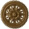 Ekena Millwork York Ceiling Medallion (Fits Canopies up to 3 5/8"), Hand-Painted Pale Gold, 21 5/8"OD x 2 1/2"P CM21YOPAS - alternate 1
